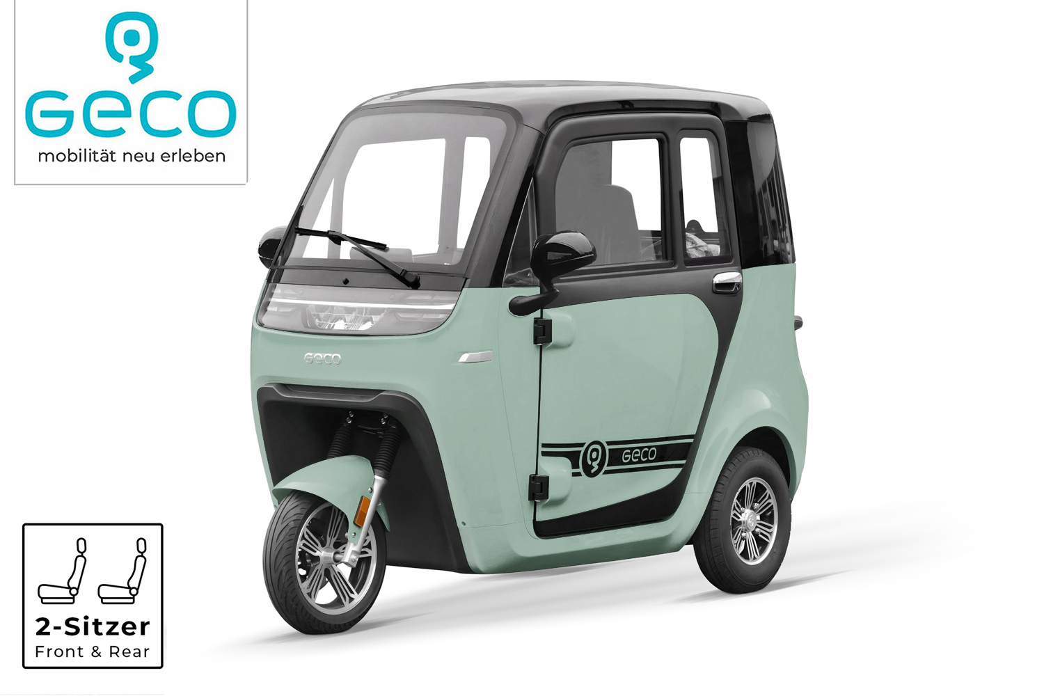 Elektrokabinenroller GECO Tiro 1.5kW - Kabinenfahrzeug, Elektrofahrzeug für Senioren, E-Auto, Elektroauto