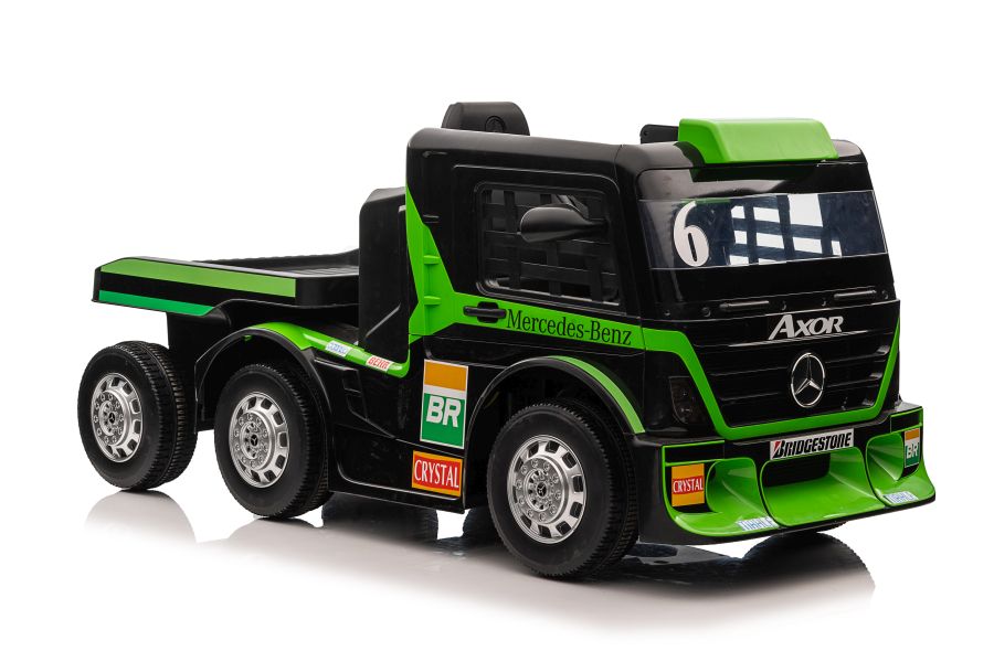 Elektro-LKW für Kinder - 8 km/h Mercedes XMX622B Kinder LKW mit Auflieger, Elektro Baustellenfahrzeug, Elektrokinderfahrzeug