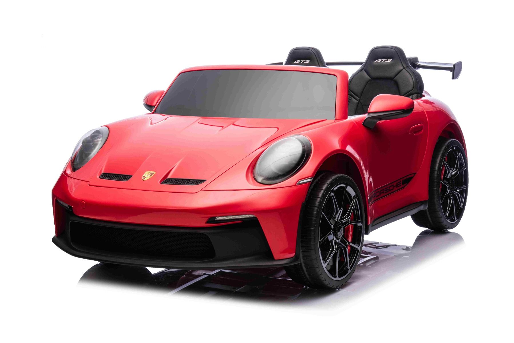Kinderfahrzeug Porsche 911 GT3 mit Lithium Akku, Elektroauto 2-Sitzer mit 4x200 Watt Allrad