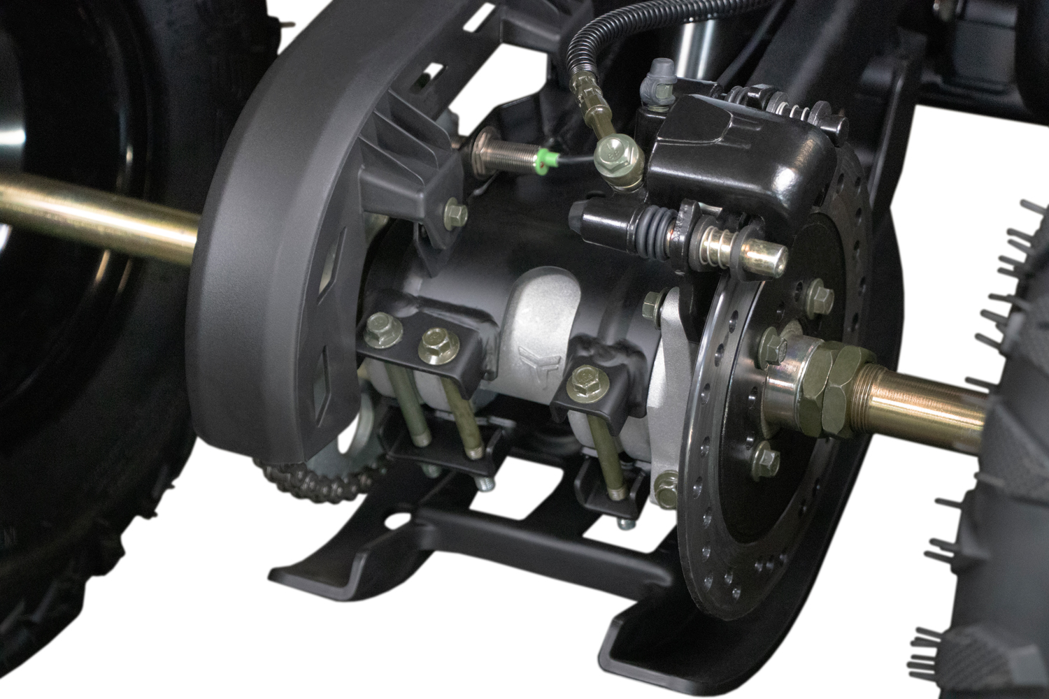 Nitro Motors Quablo Turbo RS8-3G Platin midi Quad 125cc 8 Zoll 3-Gang Semi Aut.+ RG, Benzin-Kinderquad, Quad für Kinder