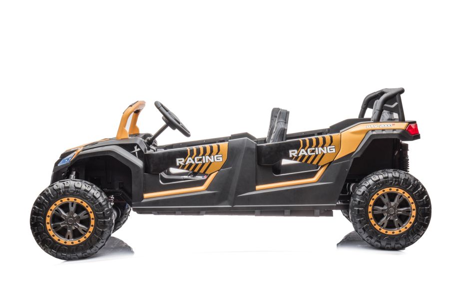 SUPER BIG XXL Elektrokinderauto 4-Sitzer 11 km/h, Kinderbuggy mit 4 Plätzen, 2x2-Sitzer Elektro Kinderfahrzeug, Elektro-Buggy für 4 Kinder