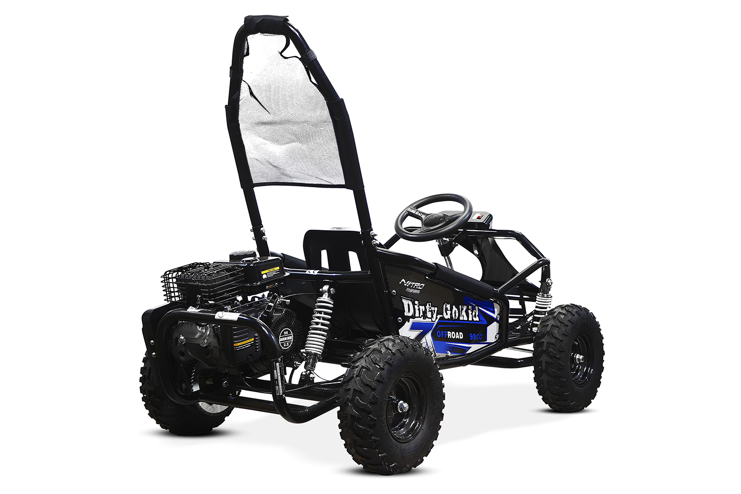 Nitro Motors GoKid Dirty 98cc Automatik Pullstart 6 Zoll Offroad Kinderbuggy, Strandbuggy, Benzinbuggy