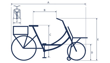 Transporfahrrad Kuli von Pfautec mit Klappständer, Promotionfahrrad, Fahrrad für Auslieferungen