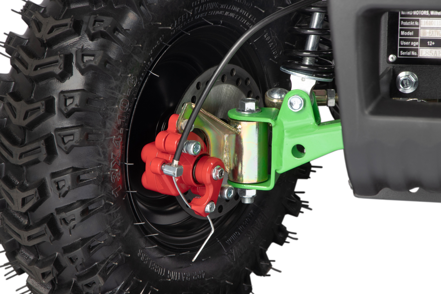 Elektro Kinderquad 1000 Watt, Nitro Motors Torino Eco mini Quad 36V Sport 6 Zoll, Snowy Profil