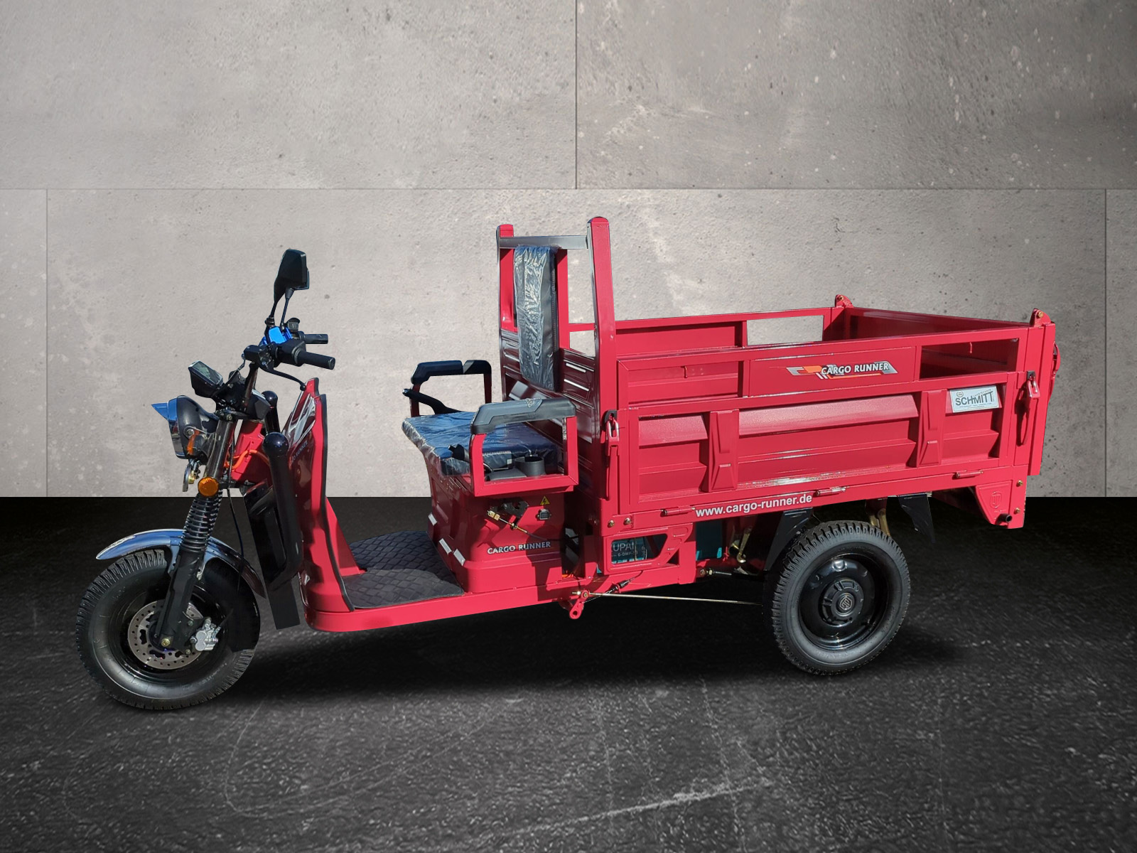 Elektro-Pritsche Cargo Runner Heavy Duty 40 km/h - hydraulischer Kipper - Transportfahrzeug, Lastenfahrzeug, Elektro Pritschenwagen