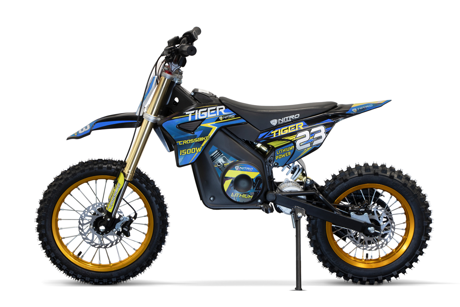 Nitro Motors E-Dirtbike Tiger 1300 Watt DLX 14 Zoll mit Lithiumakku, Kinderelektromotorrad Crossbike