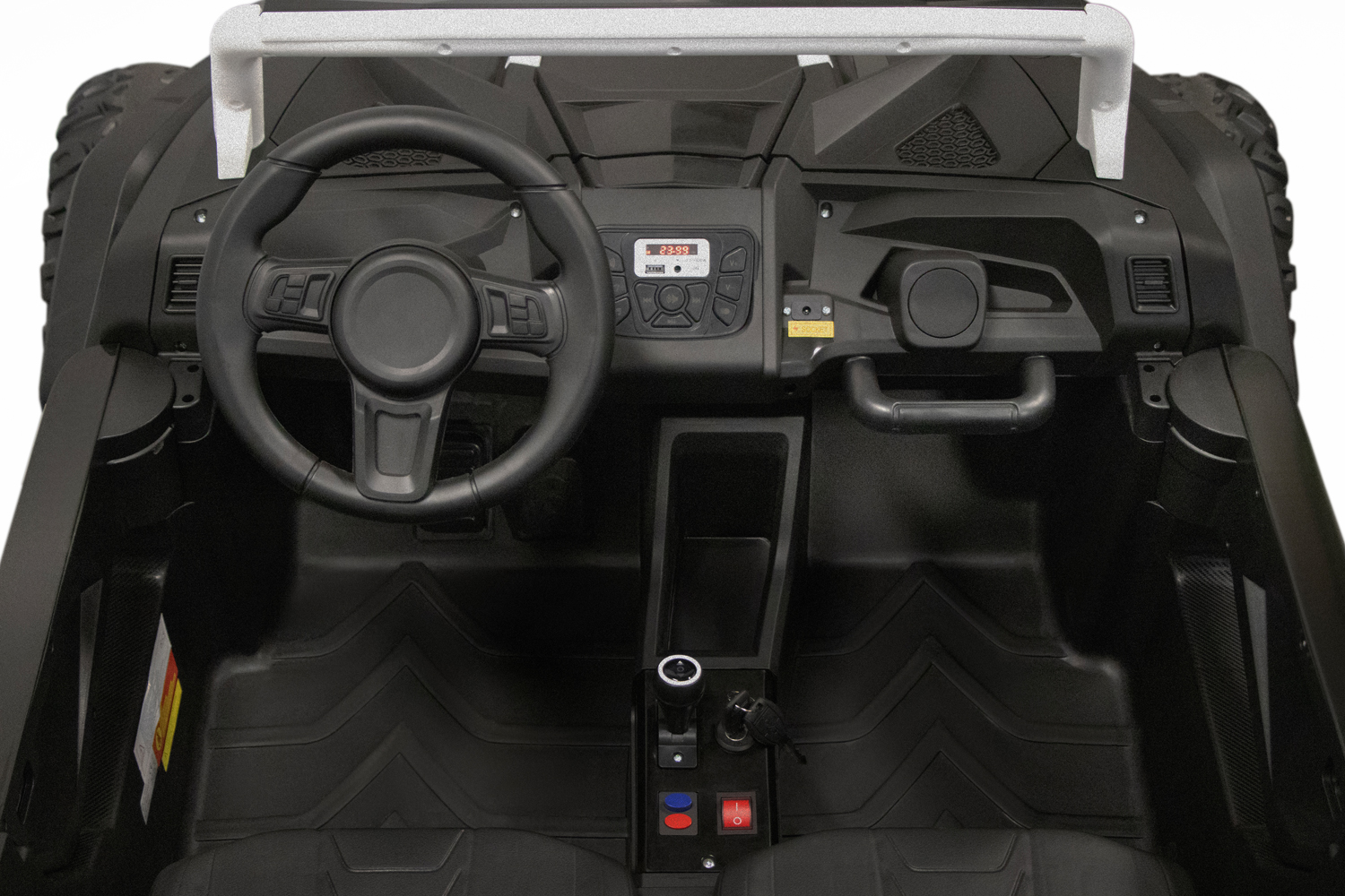 SUPER BIG XXL Elektrokinderauto 4-Sitzer 11 km/h, Kinderbuggy mit 4 Plätzen, 2x2-Sitzer Elektro Kinderfahrzeug, Elektro-Buggy für 4 Kinder
