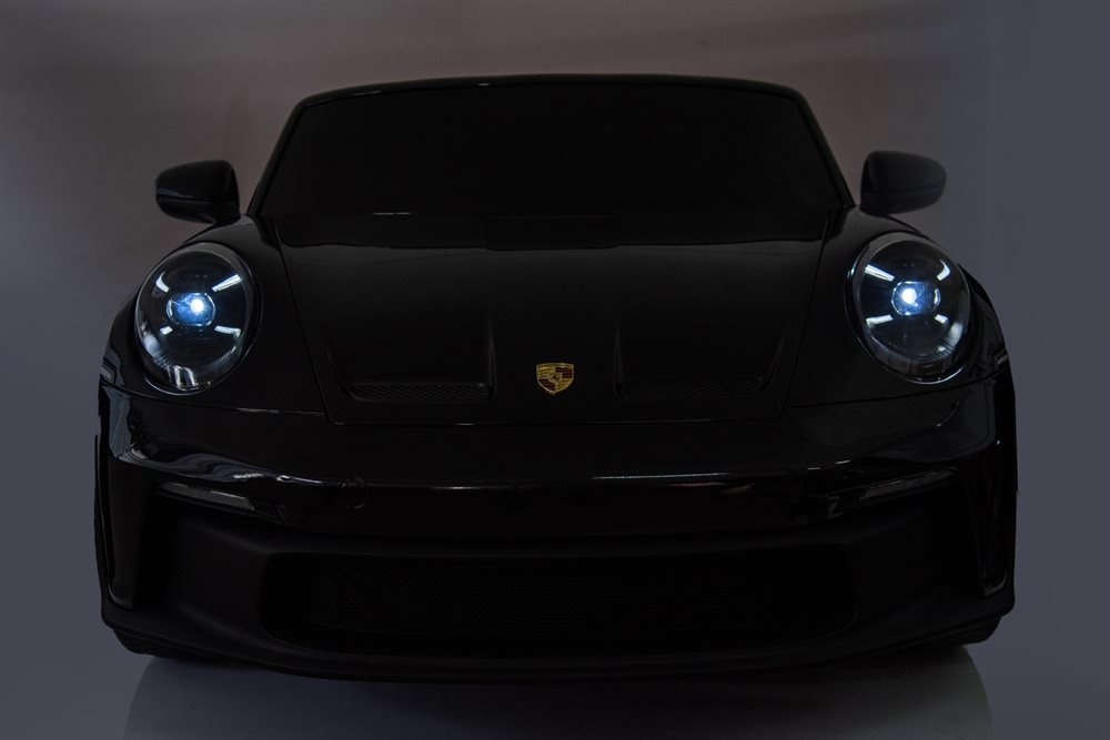 Kinderfahrzeug Porsche Spyder 911 GT3 2 Sitzer, 2 starke Elektromotoren bis 8 km/h