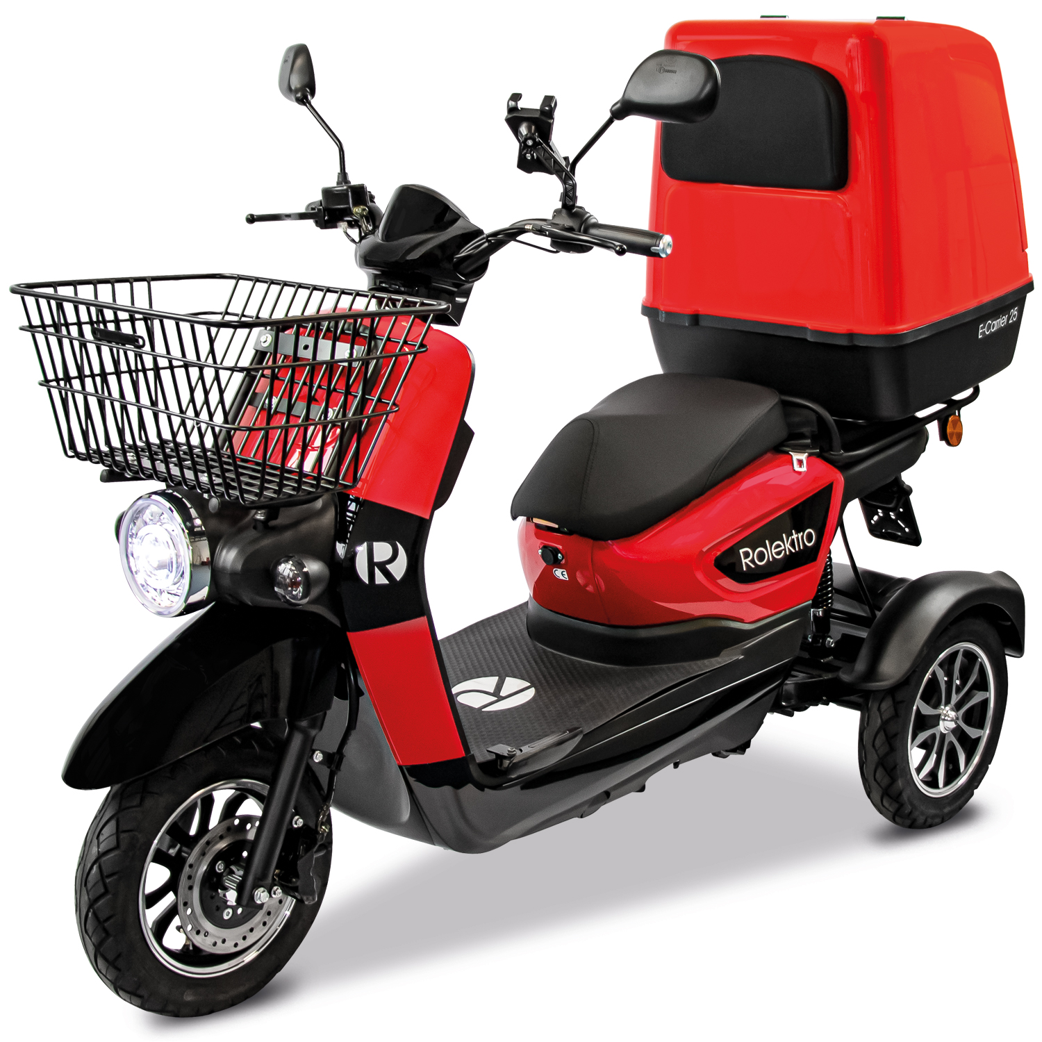 Rolektro E-Carrier 25 V.2 als Liefermobil, mit oder ohne Koffer, 2 Akku-Varianten