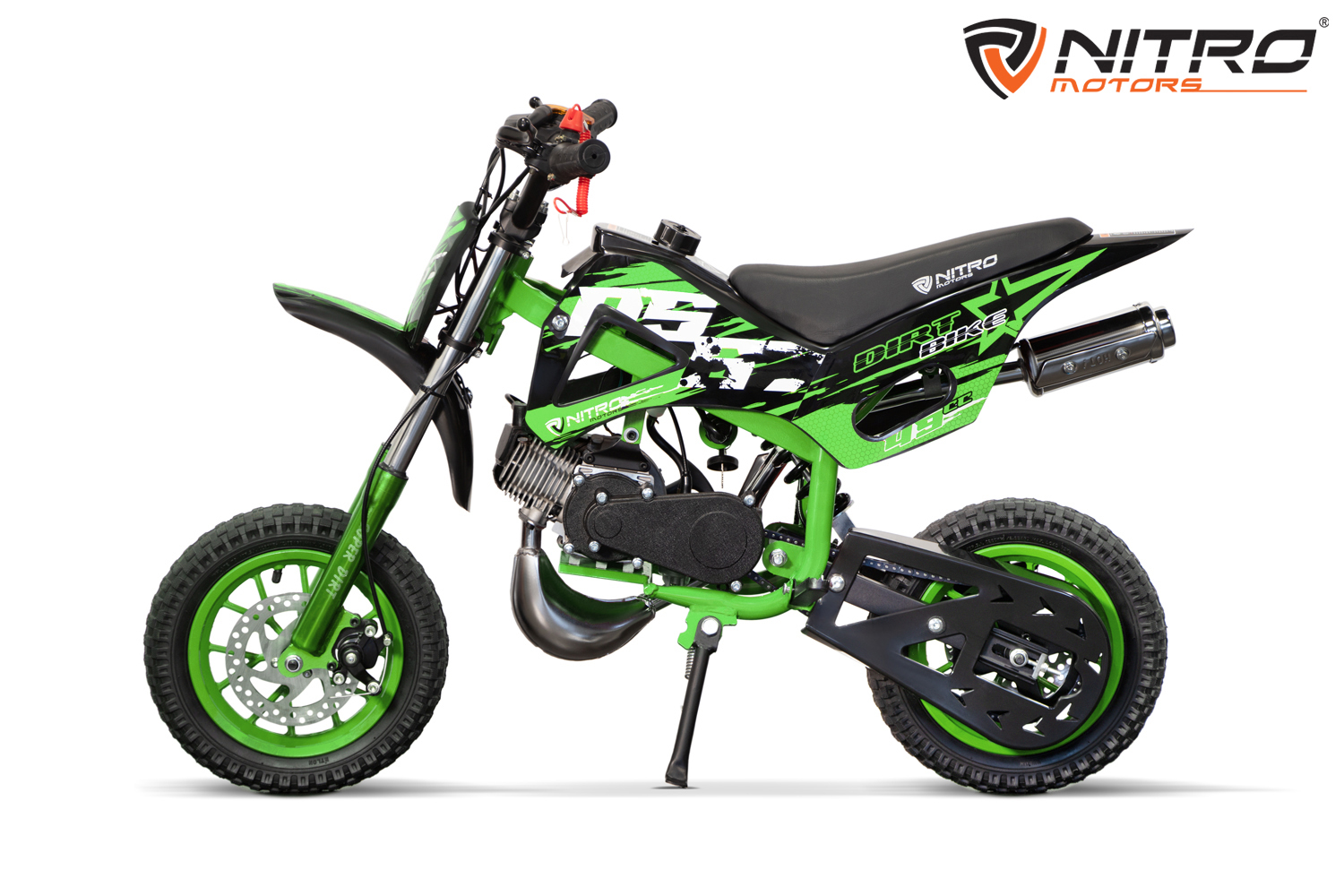 NITRO MOTORS 49cc Anfänger Kinder Cross-Motorrad DS67 Fun 8 Zoll, Kinder Motorcross Bike