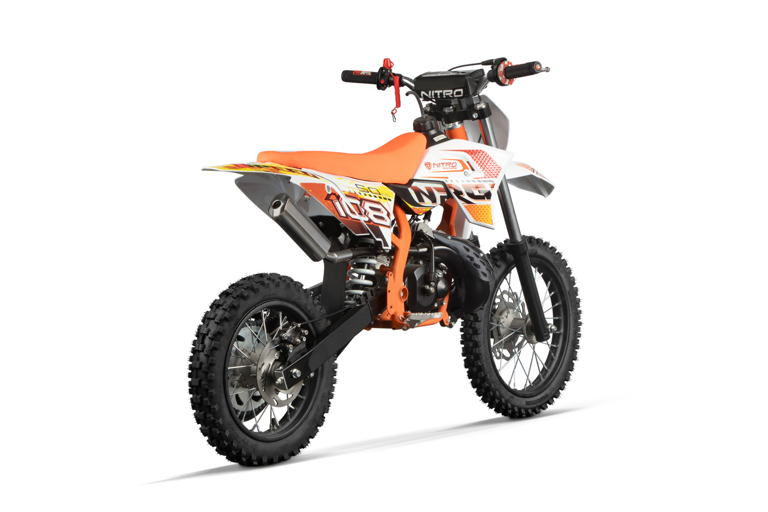 NITRO MOTORS 50cc midi Kinder Dirtbike NRG50 14/12 Zoll, Kinder Motorcross Bike, Kindermotorrad