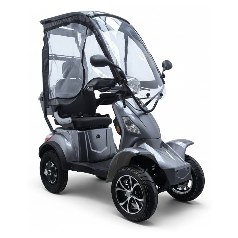 4-Rad Senioren-Roller VITA CARE Neo, vierrädriges Senioren-Quad mit 3000 Watt Radnabenmotor und 45, Dach und Regenschutz
