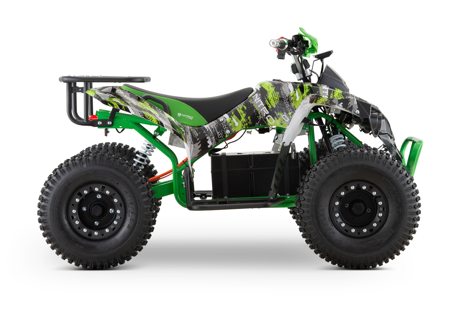 NITRO MOTORS 1500W Elektroquad für Kinder, 60V Eco midi Kinder Quad Warrior Graffiti Sport 8", Wellenantrieb mit Differential