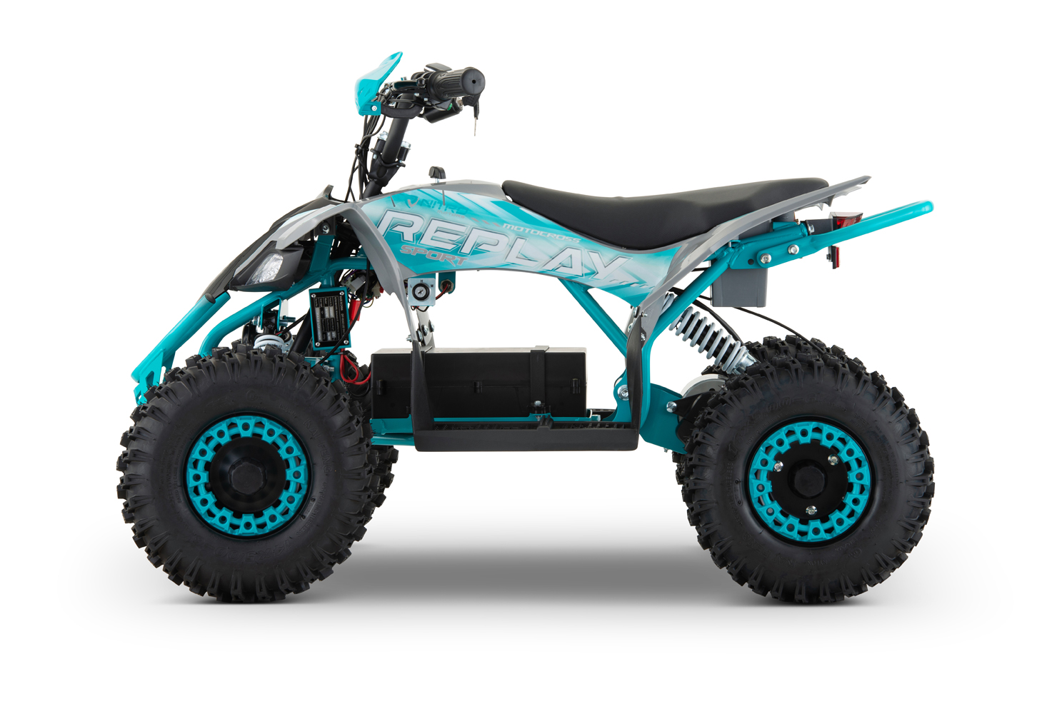 NITRO MOTORS 1200W 48V Eco mini Kinder Quad Replay Snowy Tire XL Sport 6 Zoll, Elektroquad für Kinder