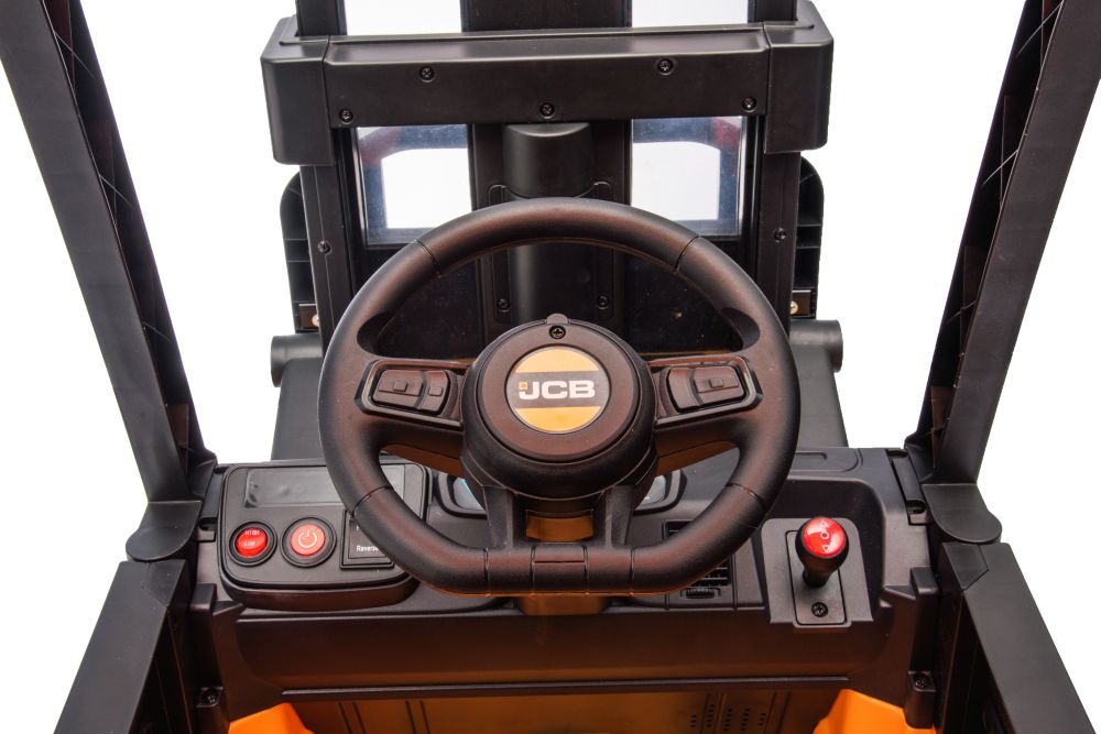 Elektro Kinderauto - Elektro Gabelstapler mit Dach - Einsatzfahrzeug für Kinder, Elektro Stapler 2x45 Watt