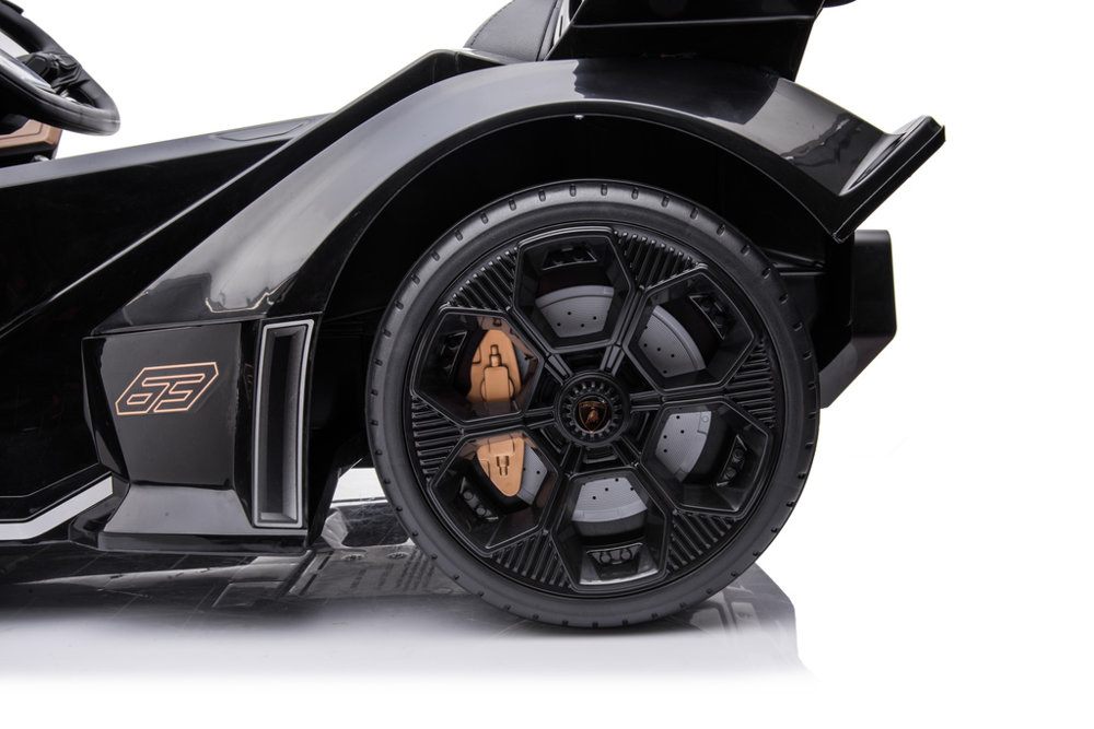 Elektroauto für Kinder, Lamborghini GT HL528 Schwarz, Kinderfahrzeug zum selbst Fahren