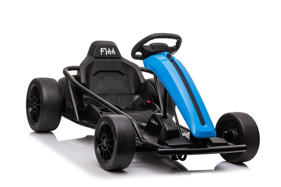 Kinder Elektroauto - 10 km/h "E-Go-Kart", Driftfunktion, 2 Motoren, Elektro Go-Kart für Kinder ab 170cm