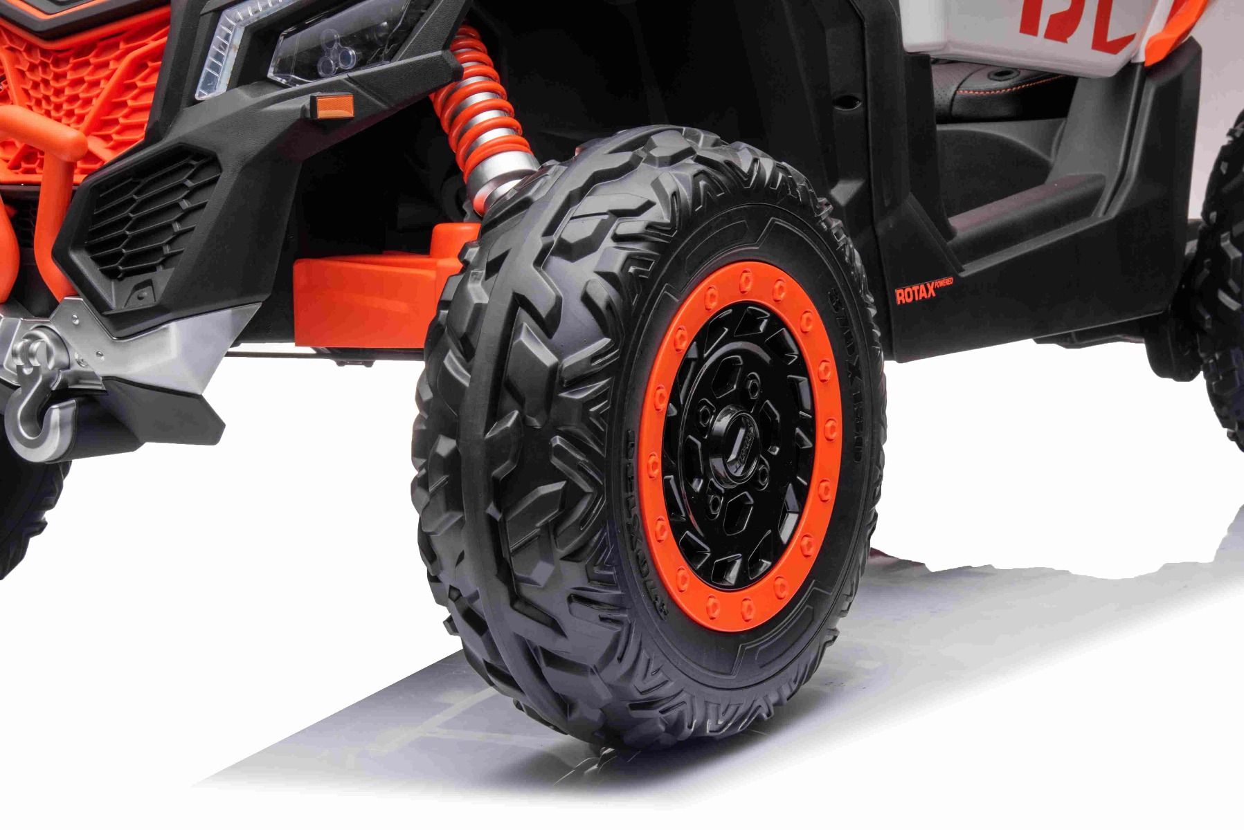 XXL Kinder Jeep Can-Am Maverick, 4x200 Watt Lithiumakku - Elektro-Buggy mit Überrollbügel, Kinderbuggy 8 km/h