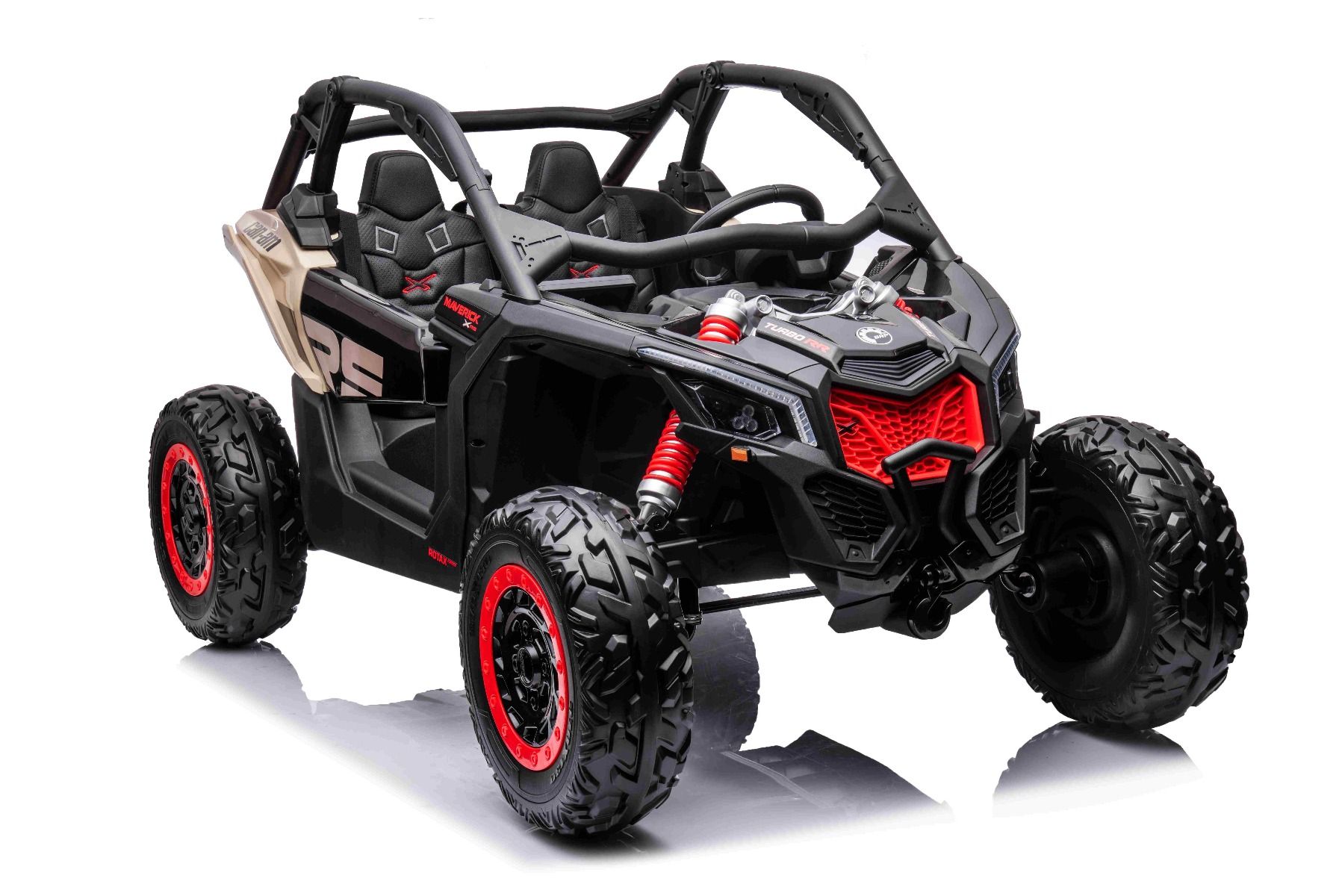 XXL Kinder Jeep Can-Am Maverick, 4x200 Watt Lithiumakku - Elektro-Buggy mit Überrollbügel, Kinderbuggy 8 km/h