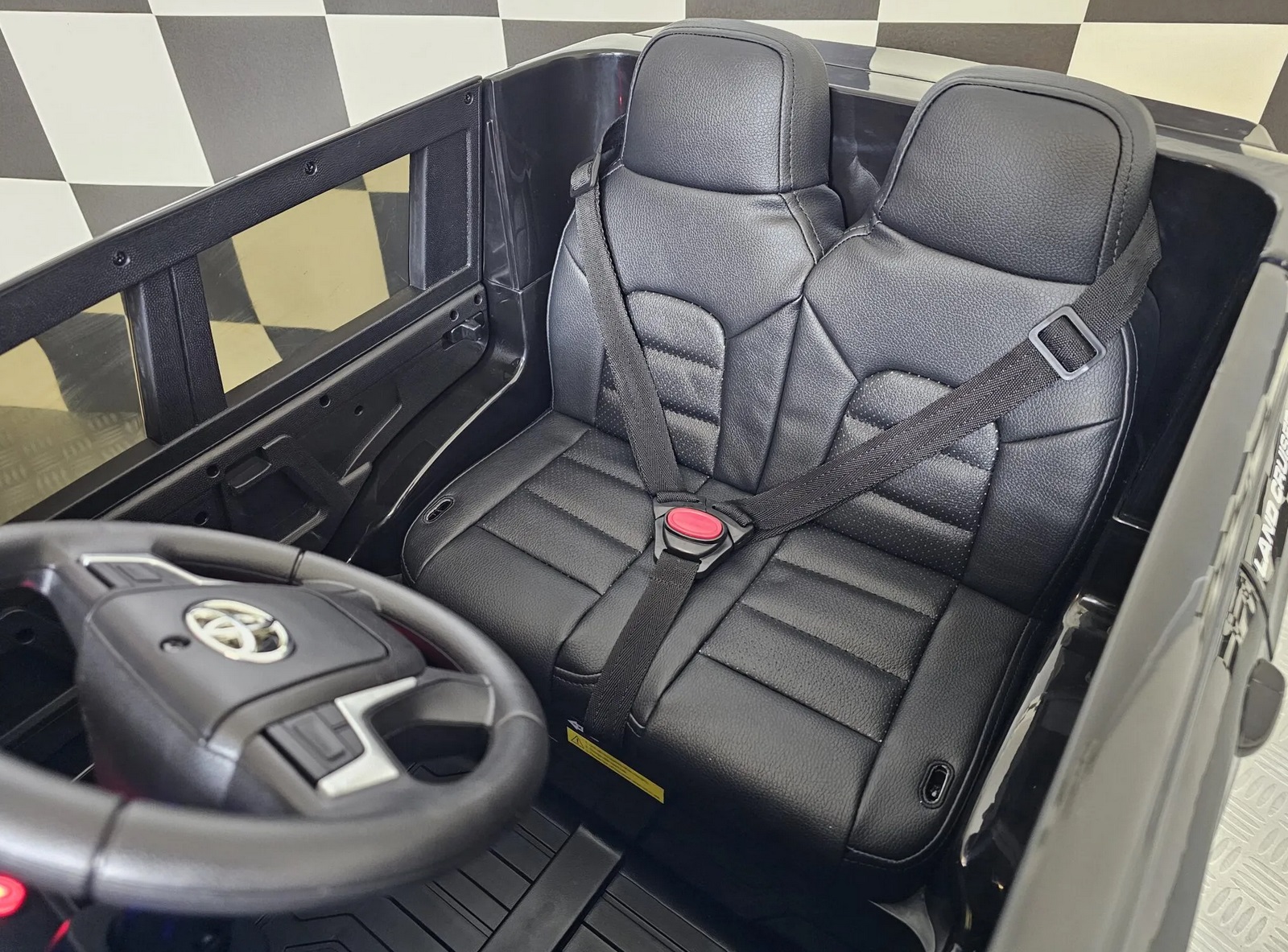 Elektrisches Kinderfahrzeug Toyota Land Cruiser Polizei 24Volt, 130 Watt Allrad, Polizeiauto für Kinder