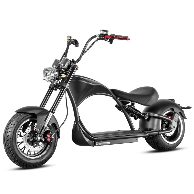 Elektroroller 2-Rad Chopper X9 mit 3000 W, E-Roller bis 25 oder 45 km/h, 2 Akkuvarianten herausnehmbar
