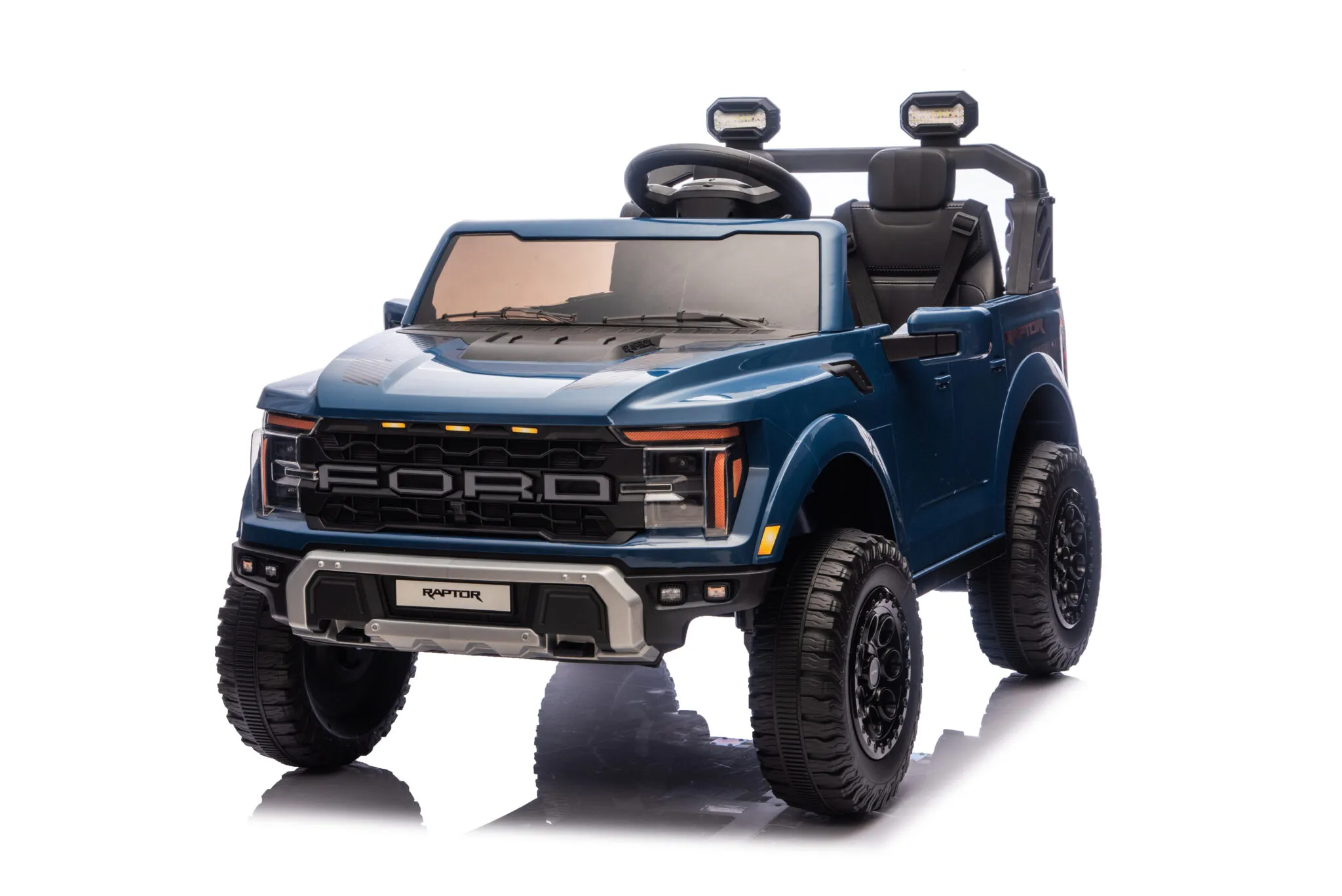 Kinder Elektrofahrzeug Pickup Ford Raptor - Zweisitzer mit 2x90 Watt, Elektro Kinderauto SUV Jeep