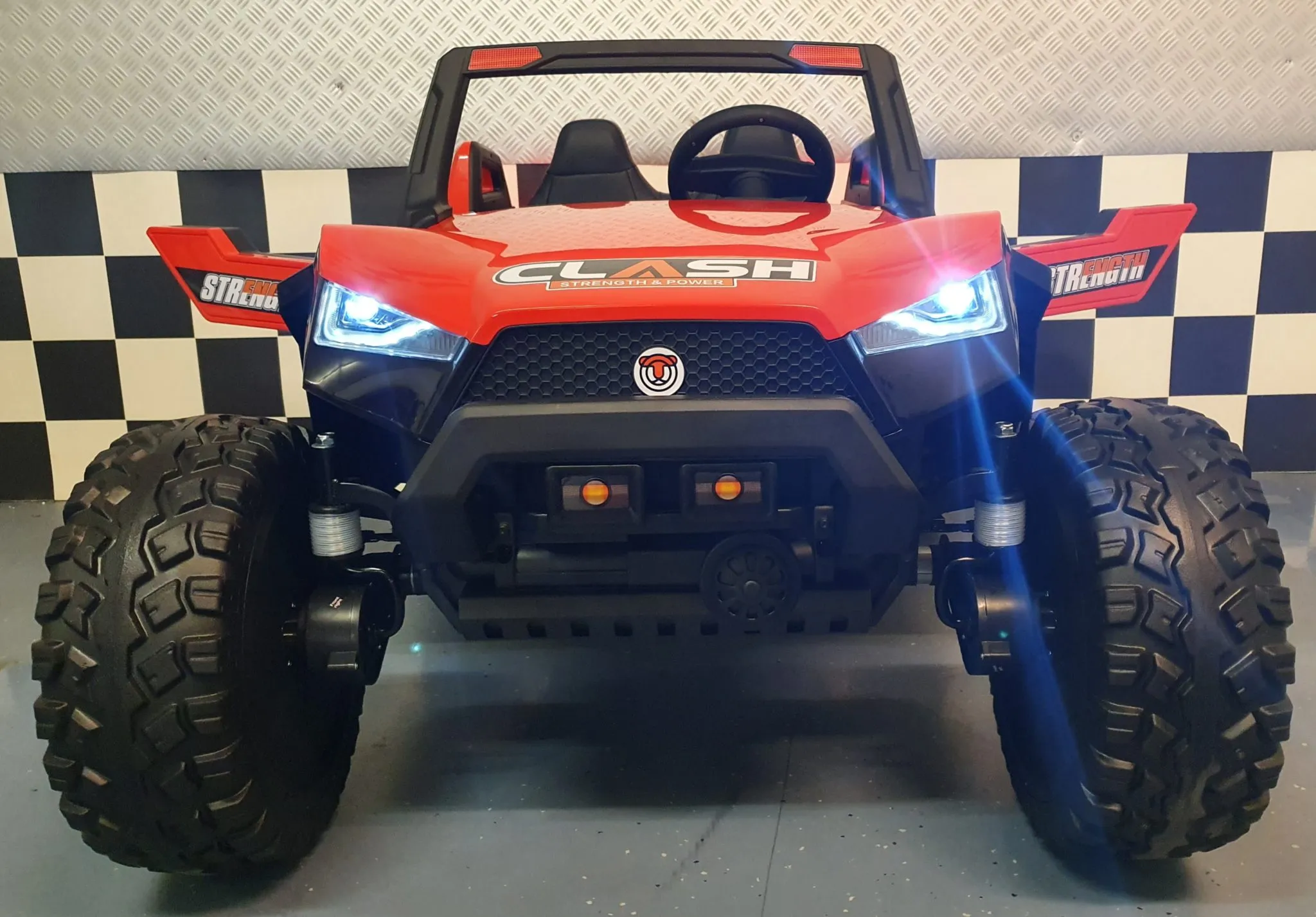 Elektro Kinderauto 2 x 300 Watt - 16 km/h Power Buggy Allrad für 2 Kinder - 2 Sitzer Elektrobuggy, Kinderbuggy