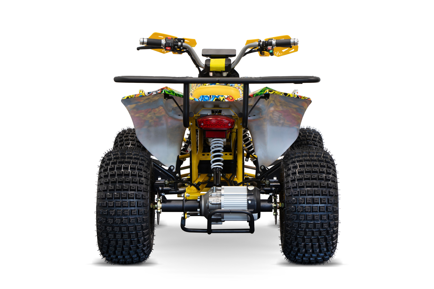 Elektro Kinderquad Nitro Motors Warrior Sport 8 Zoll Graffiti Eco Midi Quad 1000W - Wellenantrieb mit Differential