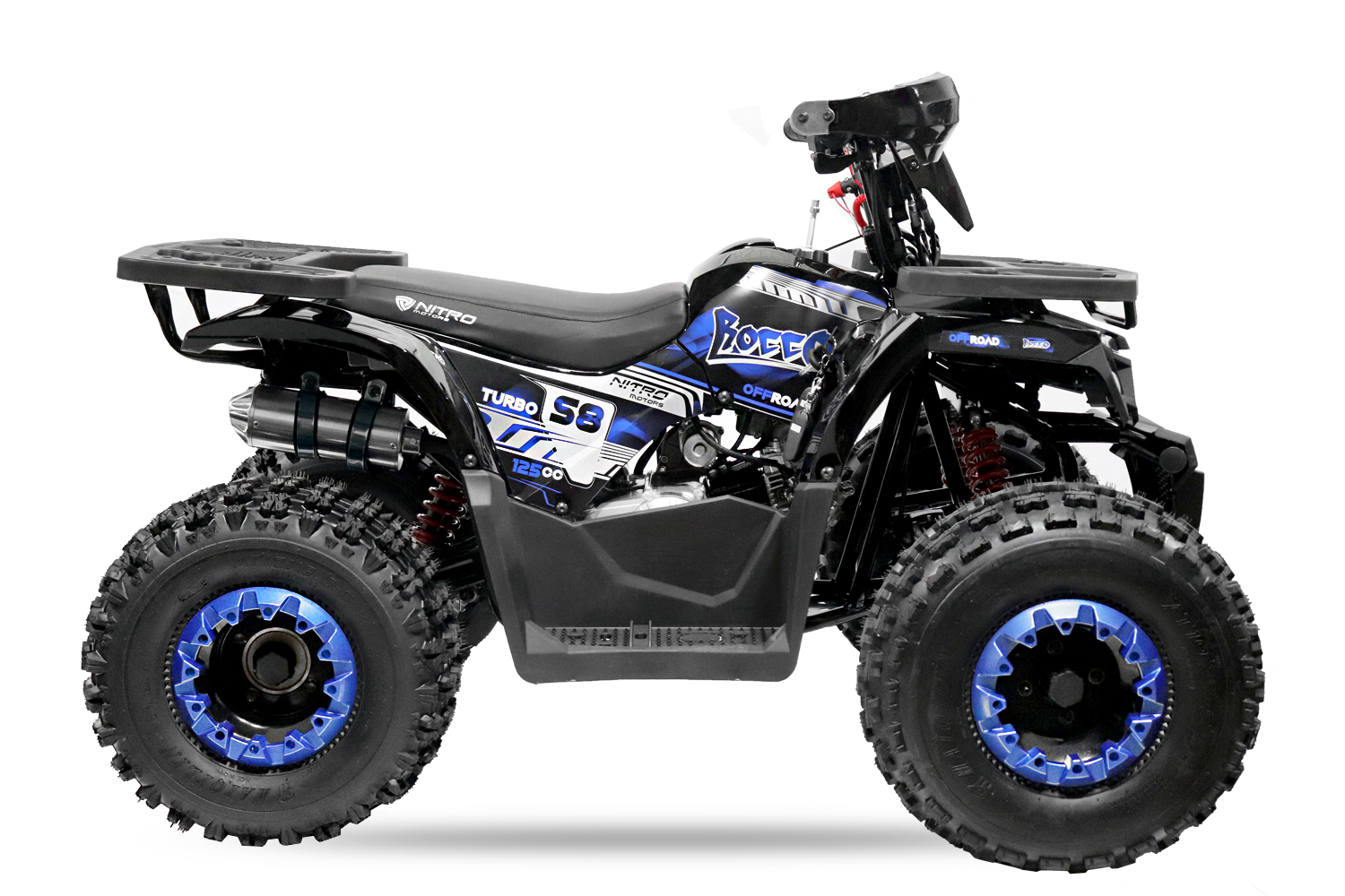 NITRO MOTORS 125cc midi Kinder Quad Rocco RS8-3G Platin, Miniquad Atv Kinderquad Pocketquad 8 Zoll