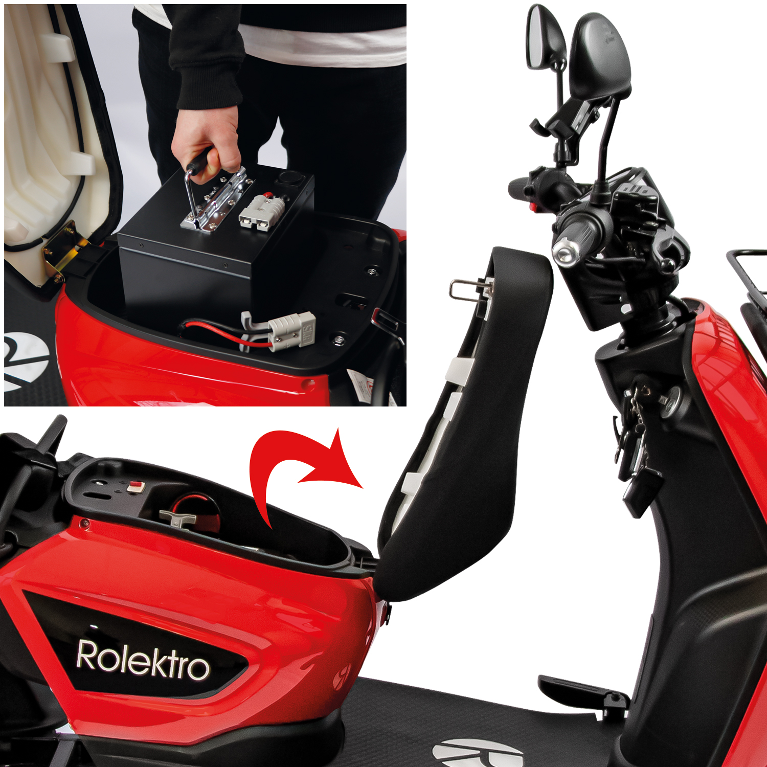 Rolektro E-Carrier 25 V.2 als Liefermobil, mit oder ohne Koffer, 2 Akku-Varianten