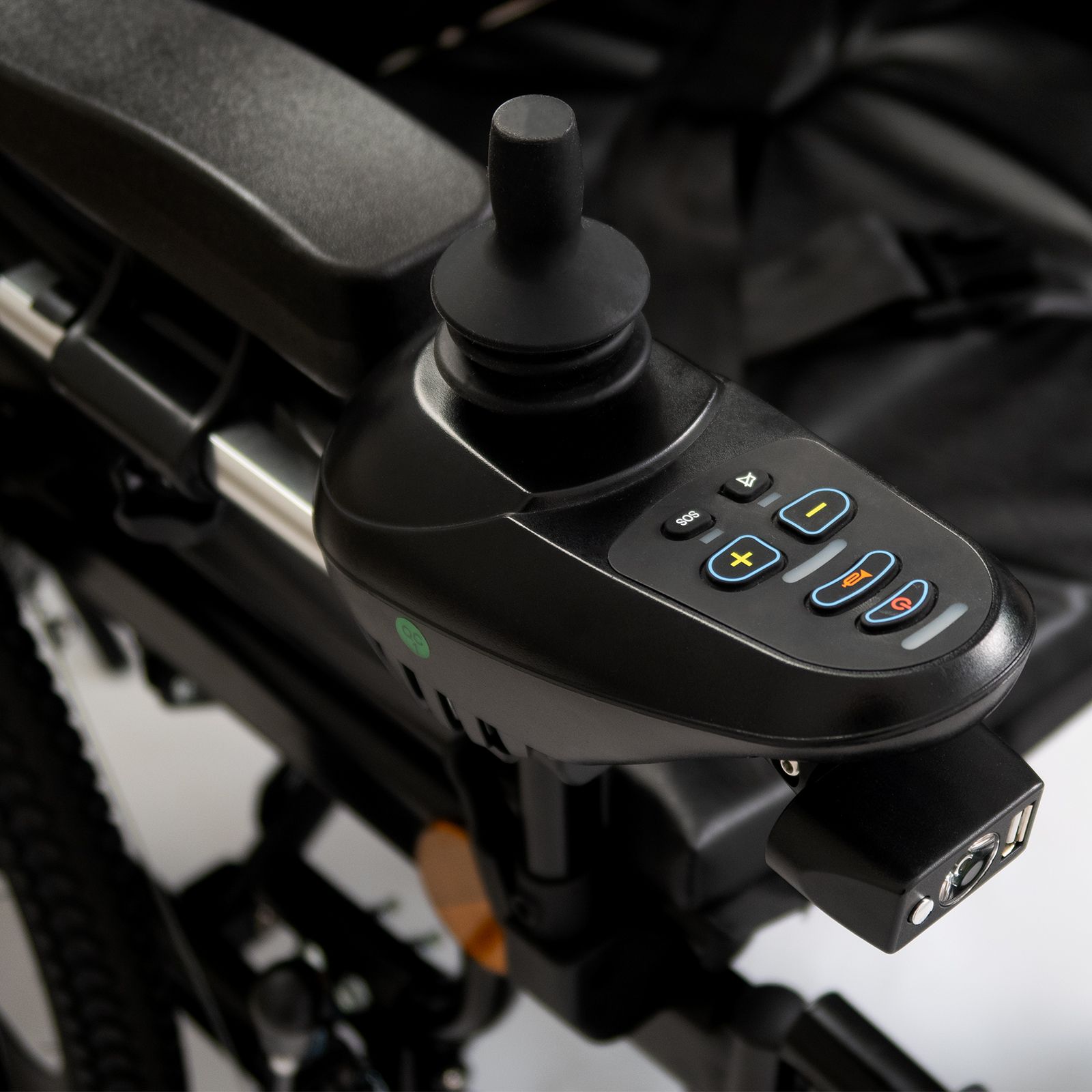 Rolektro E-Rollstuhl ERS-6 Li, Schwarz, 6km/h - elektrischer Krankenfahrstuhl, Elektrorollstuhl mit Joystick