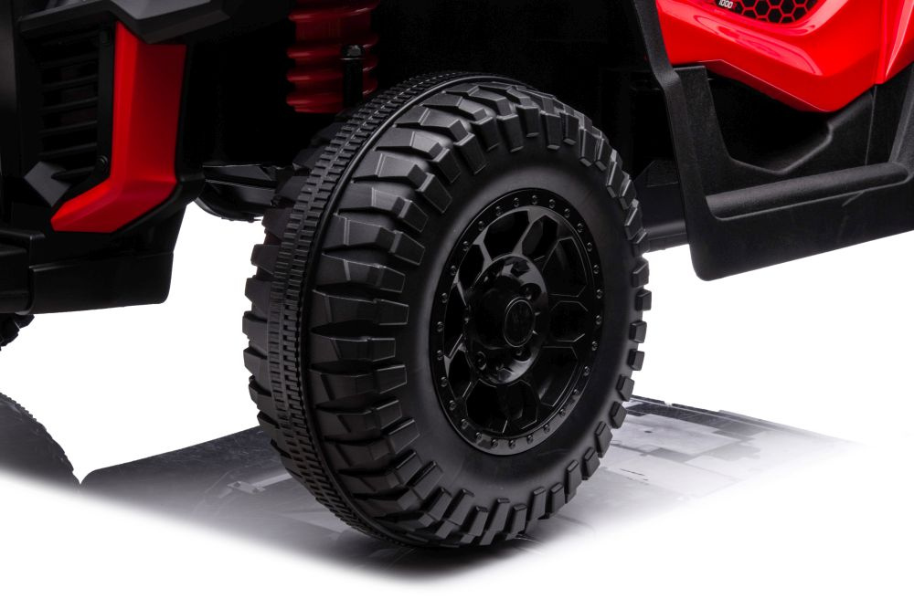 Kinderfahrzeug Elektro-Jeep S618, Elekroauto für Kinder, 2-Sitzer mit Allradantrieb 4x45 Watt
