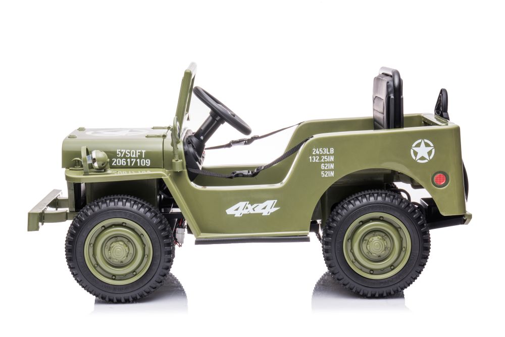 Elektrofahrzeug für Kinder - Elektro Jeep Army Small 4x35 Watt - Einsitzer, Jeep Willy Elektrokinderfahrzeug, Elektrokinderauto
