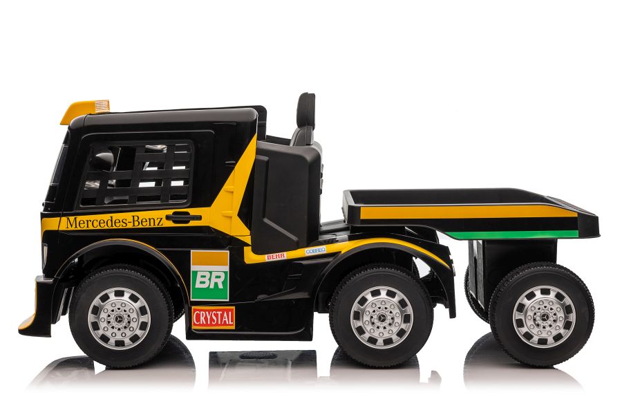 Elektro-LKW für Kinder - 8 km/h Mercedes XMX622B Kinder LKW mit Auflieger, Elektro Baustellenfahrzeug, Elektrokinderfahrzeug