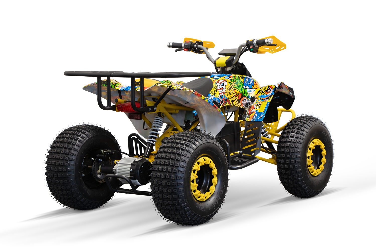 Elektro Kinderquad Nitro Motors Warrior Sport 8 Zoll Graffiti Eco Midi Quad 1000W - Wellenantrieb mit Differential