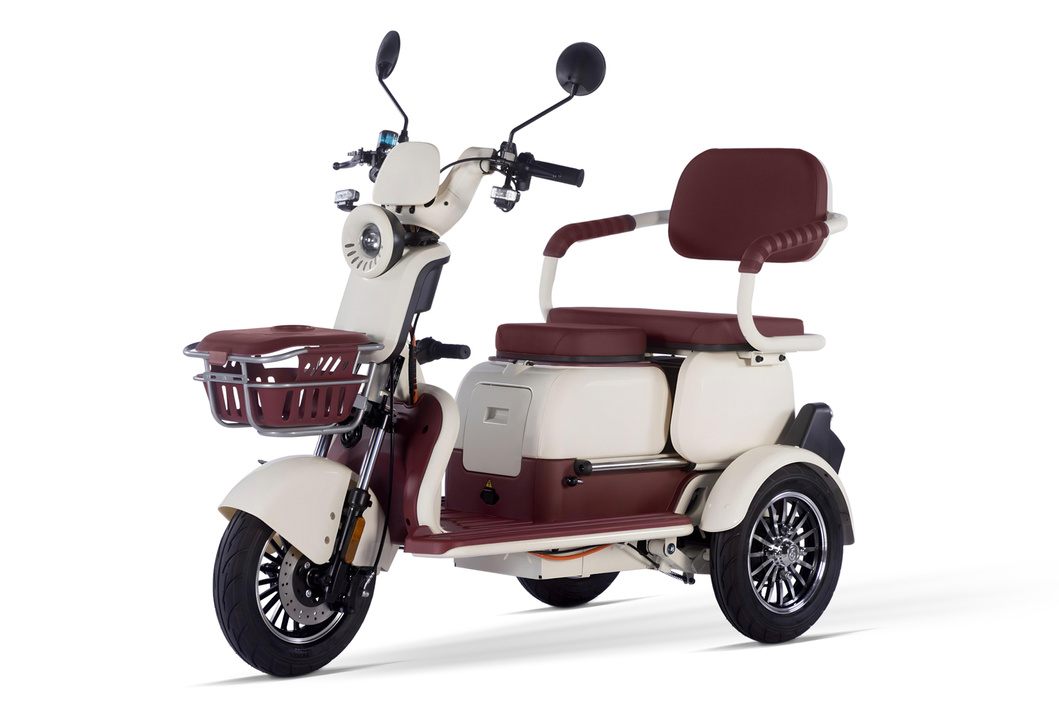 Elektromobil Geco Senio CX2 R120 1600 Watt 60V, Dreirad mit 32 km/h, Seniorenmobil als Zweisitzer, E-Dreirad