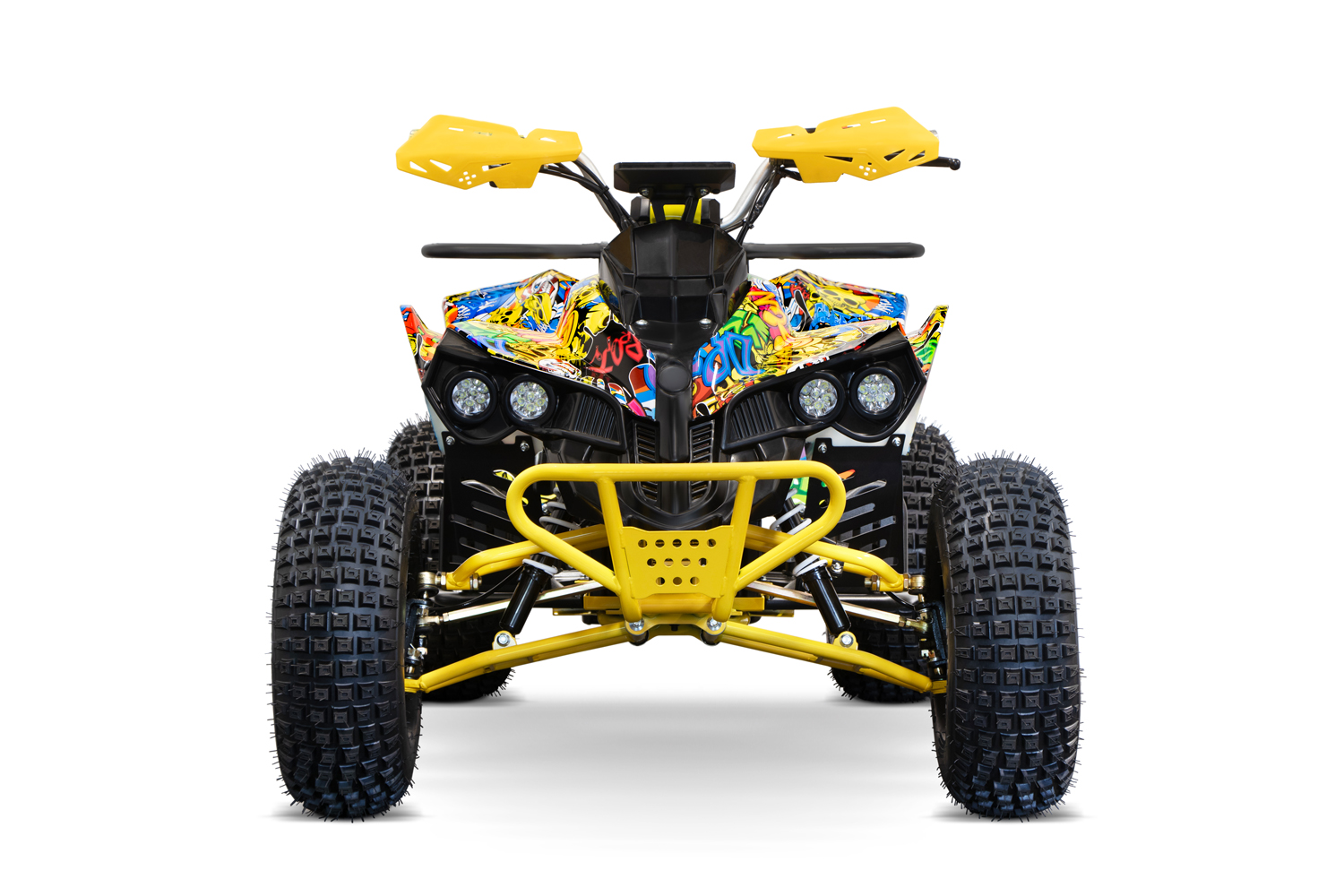 Elektro Kinderquad Nitro Motors Warrior Sport 8 Zoll Graffiti Eco Midi Quad 1000W - Wellenantrieb mit Differential