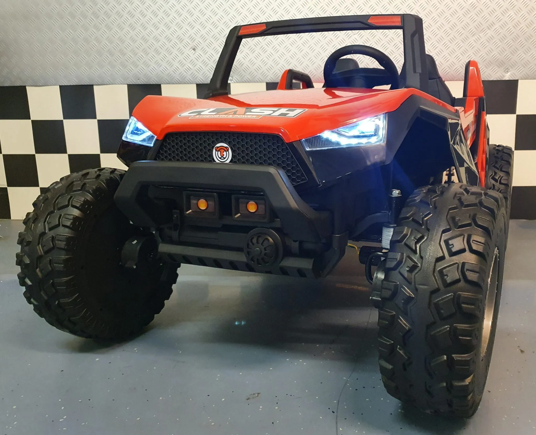 Elektro Kinderauto 2 x 300 Watt - 16 km/h Power Buggy Allrad für 2 Kinder - 2 Sitzer Elektrobuggy, Kinderbuggy