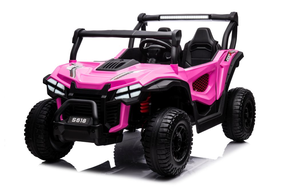 Kinderfahrzeug Elektro-Jeep S618, Elekroauto für Kinder, 2-Sitzer mit Allradantrieb 4x45 Watt