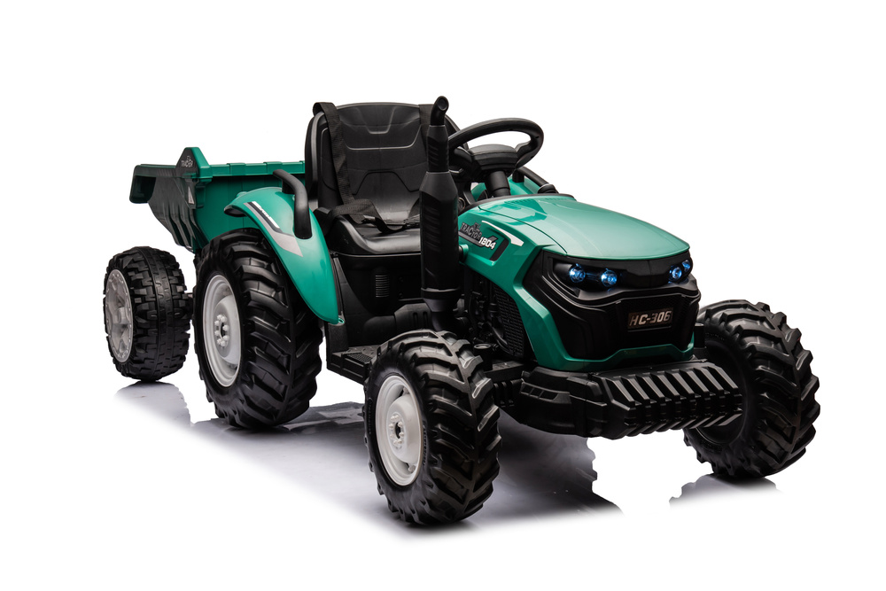 Elektro Kinderfahrzeug Traktor 8 km/h, Kindertraktor RC mit Anhänger und Schaufel, Elektrotraktor