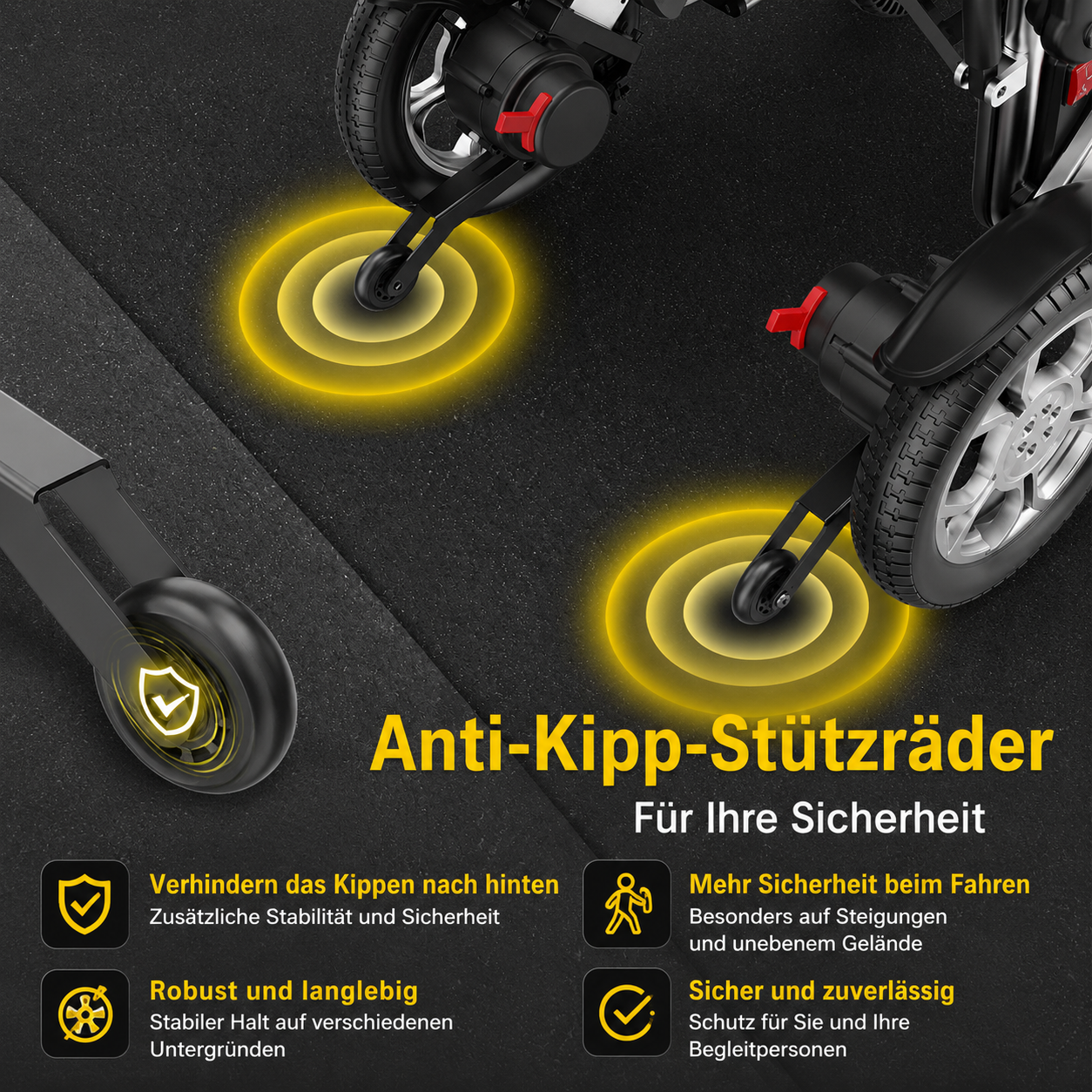 Elektrorollstuhl bis 136 kg Zuladung - Seniorenroller G10 - elektrischer Mobilitätsroller E-Rollstuhl klappbar