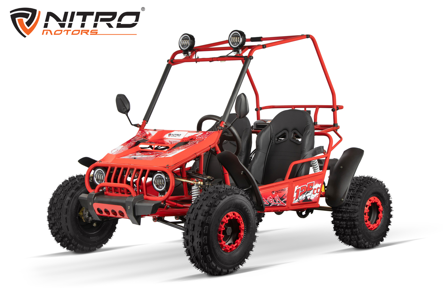 NITRO MOTORS 125cc Midi Kinder Buggy Gokart RG8-A Hunt - 2 Sitzer Strandbuggy