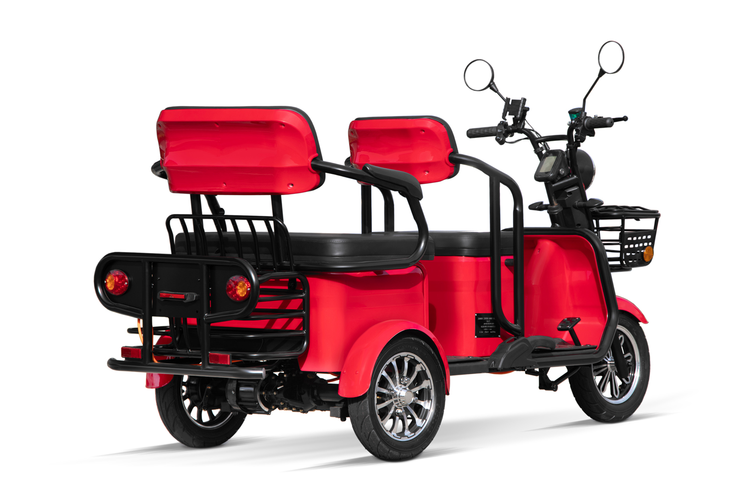 Elektromobil E-GO! City AX3 2100 Watt 72V, Dreirad mit 25km/h, Seniorenmobil als Zweisitzer und Dach