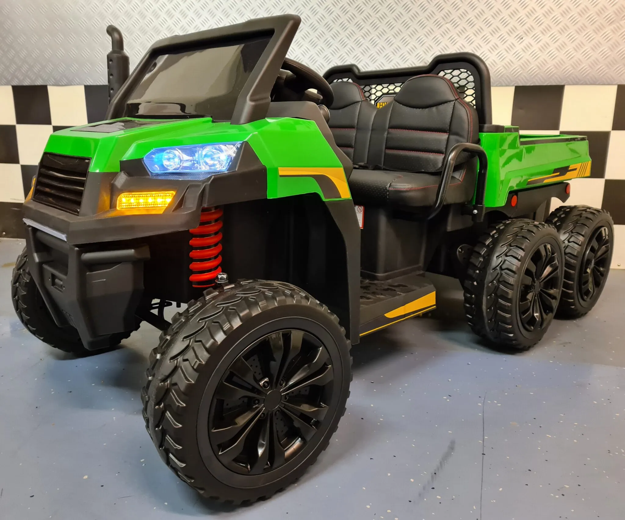 Elektro Kinderfahrzeug - 7 km/h, Elektroauto für 2 Kinder, Farm Rider 6x6, 4x35 Watt