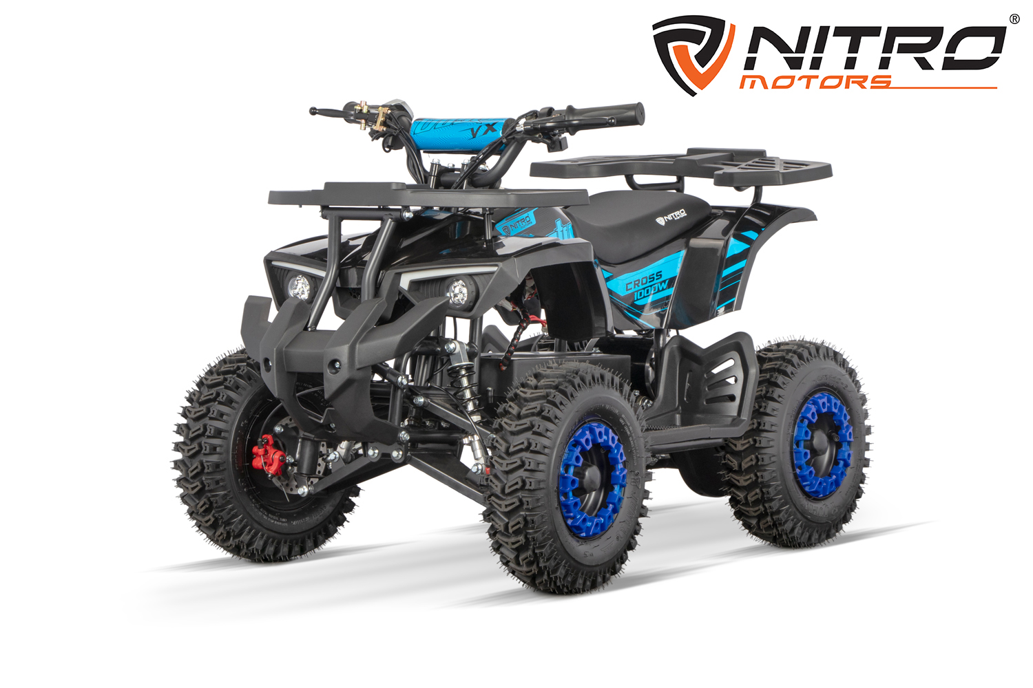 NITRO MOTORS 1000 W Eco mini Kinder Quad Dusty VX Cross 6 Zoll, Elektroquad für Kinder, Kinderquad bis 25 km/h
