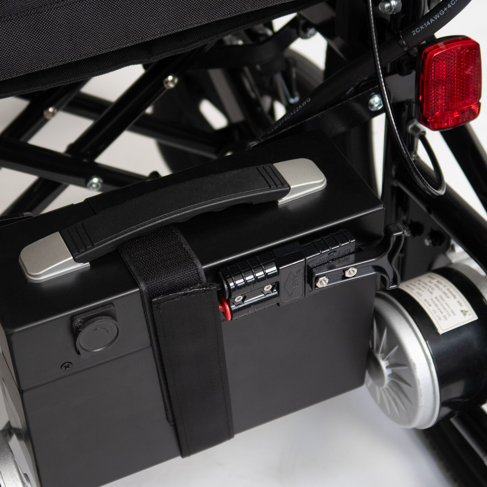 Rolektro E-Rollstuhl ERS-6 Li, Schwarz, 6km/h - elektrischer Krankenfahrstuhl, Elektrorollstuhl mit Joystick