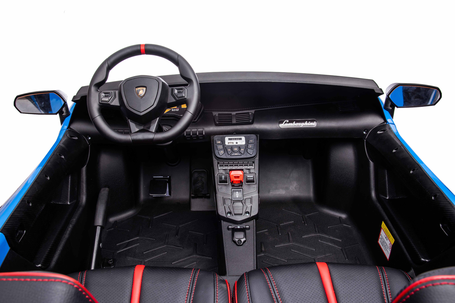 Elektro Kinderauto Lamborghini Aventador XXL mit Lizenz mit 2x555 Watt bis10 km/h, Zweisitzer