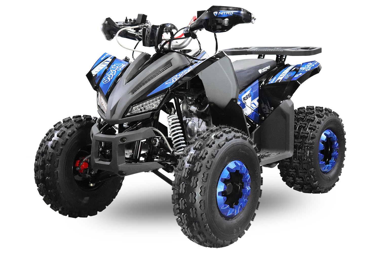 NITRO MOTORS 150cc midi Kinder Quad Rizzo RS8-A Platin, Benzinkinderquad mit 8 Zoll