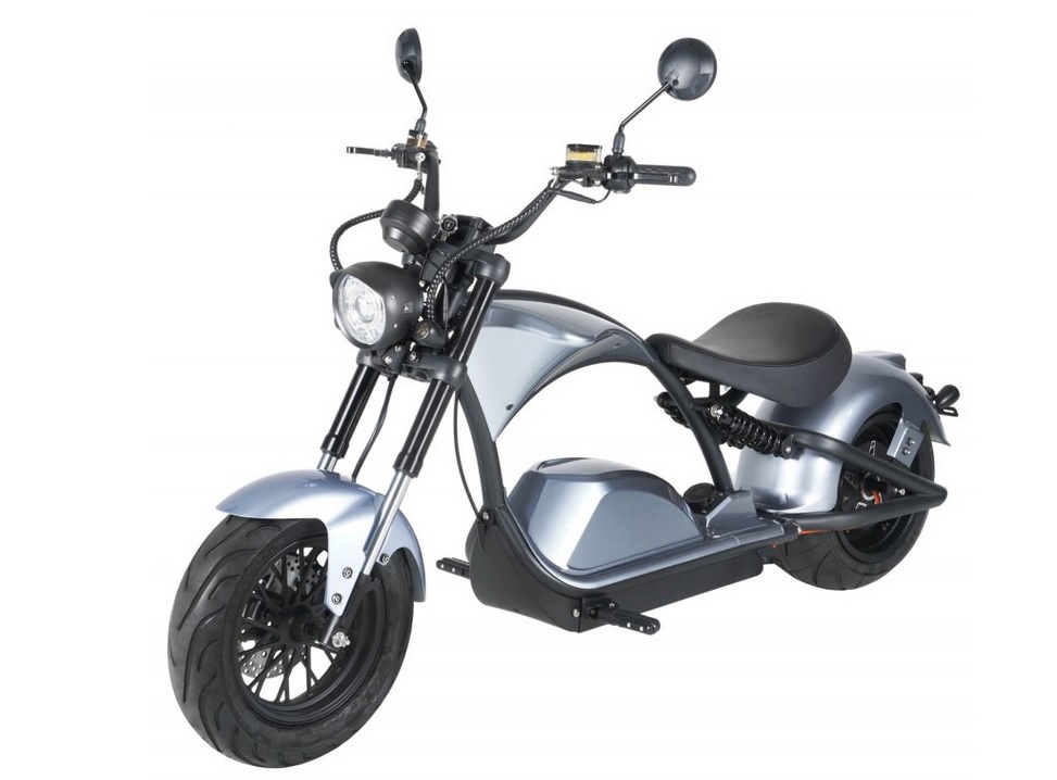 Elektroroller 2-Rad Chopper Blake mit 3000 W, E-Roller bis 45 km/h und Li Samsung-Akku, E-Chopper