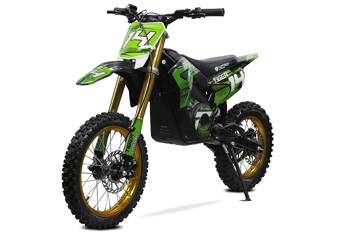 Nitro Motors E-Dirtbike Tiger 1300 Watt DLX 14 Zoll mit Lithiumakku, Kinderelektromotorrad Crossbike